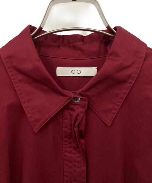 CO（コー）CO (コー) コットンポプリンワンピース ボルドー サイズ:Mの古着・服飾アイテム