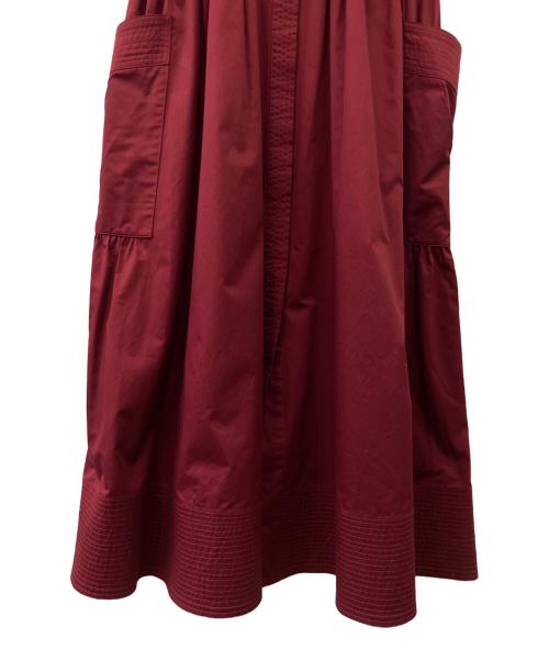 CO（コー）CO (コー) コットンポプリンワンピース ボルドー サイズ:Mの古着・服飾アイテム