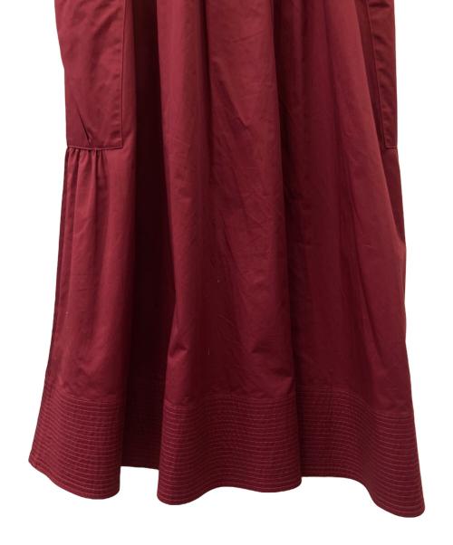 CO（コー）CO (コー) コットンポプリンワンピース ボルドー サイズ:Mの古着・服飾アイテム