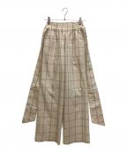 HYKEハイク）の古着「PLAID EASY PANTS」｜ベージュ