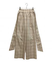 HYKE（ハイク）の古着「PLAID EASY PANTS」｜ベージュ