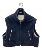 URUウル）の古着「SHEEP BOA ZIP VEST 23FSB02」｜ネイビー