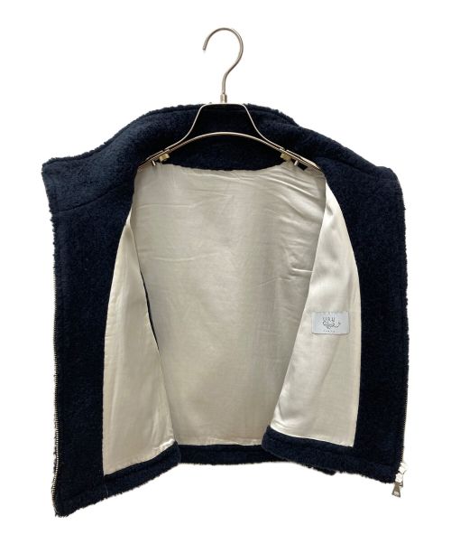 URU（ウル）URU (ウル) SHEEP BOA ZIP VEST 23FSB02 ネイビー サイズ:2の古着・服飾アイテム