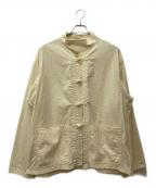 Product Twelveプロダクトトゥエルブ）の古着「ナイロンチャイナシャツ　21AW-PBL03」｜ベージュ