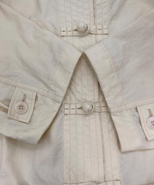 Product Twelve（プロダクトトゥエルブ）Product Twelve (プロダクトトゥエルブ) ナイロンチャイナシャツ　21AW-PBL03 ベージュ サイズ:2の古着・服飾アイテム