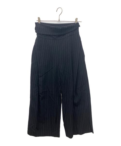 MAISON SPECIAL（メゾンスペシャル）MAISON SPECIAL (メゾンスペシャル) ストライプワイドパンツ ネイビー サイズ:36の古着・服飾アイテム