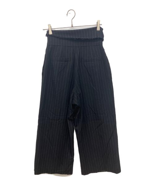 MAISON SPECIAL（メゾンスペシャル）MAISON SPECIAL (メゾンスペシャル) ストライプワイドパンツ ネイビー サイズ:36の古着・服飾アイテム