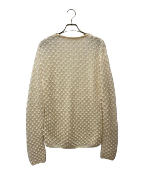 6(ROKU) BEAUTY&YOUTH（ロク ビューティーアンドユース）6(ROKU) BEAUTY&YOUTH (ロク ビューティーアンドユース) ウール ジャカード クルーネック プルオーバー ニット ベージュ サイズ:6の古着・服飾アイテム