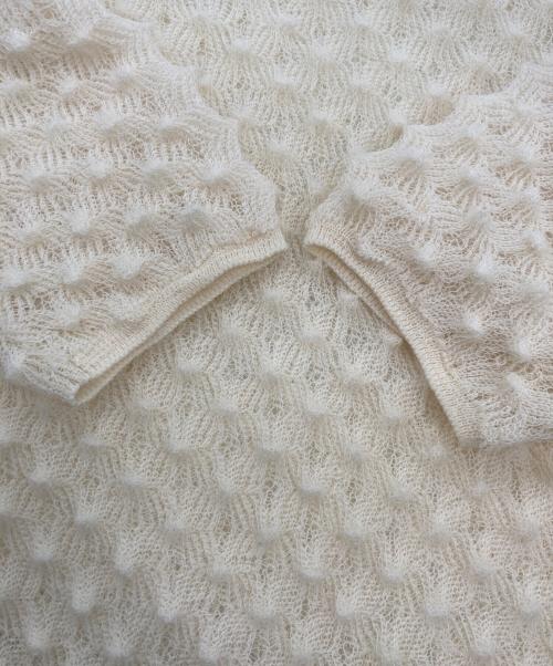 6(ROKU) BEAUTY&YOUTH（ロク ビューティーアンドユース）6(ROKU) BEAUTY&YOUTH (ロク ビューティーアンドユース) ウール ジャカード クルーネック プルオーバー ニット ベージュ サイズ:6の古着・服飾アイテム