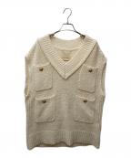 Curensologyカレンソロジー）の古着「レリーフジャガードニットベスト CL106177ER」｜アイボリー