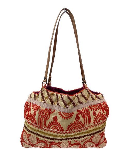 JAMIN PUECH（ジャマンピュエッシュ）JAMIN PUECH (ジャマンピュエッシュ) ビーズバッグ ベージュの古着・服飾アイテム