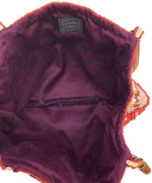 JAMIN PUECH（ジャマンピュエッシュ）JAMIN PUECH (ジャマンピュエッシュ) ビーズバッグ ベージュの古着・服飾アイテム