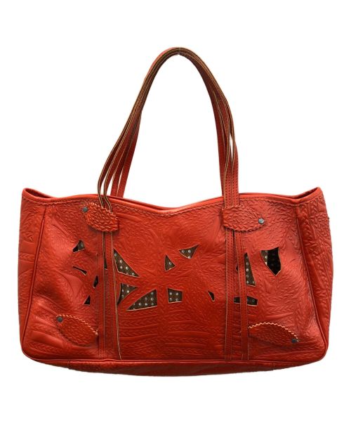 JAMIN PUECH（ジャマンピュエッシュ）JAMIN PUECH (ジャマンピュエッシュ) カットワークバッグ ブラウンの古着・服飾アイテム