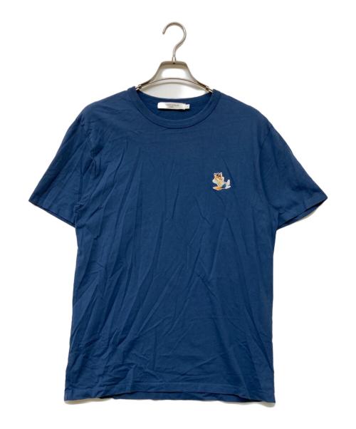 maison kitsune（メゾンキツネ）maison kitsune (メゾンキツネ) レストフォックスパッチクラシックTシャツ ネイビー サイズ:Mの古着・服飾アイテム