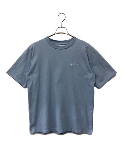 agnes b homme（アニエスベーオム）agnes b homme (アニエスベーオム) ロゴTシャツ スカイブルー サイズ:1の古着・服飾アイテム