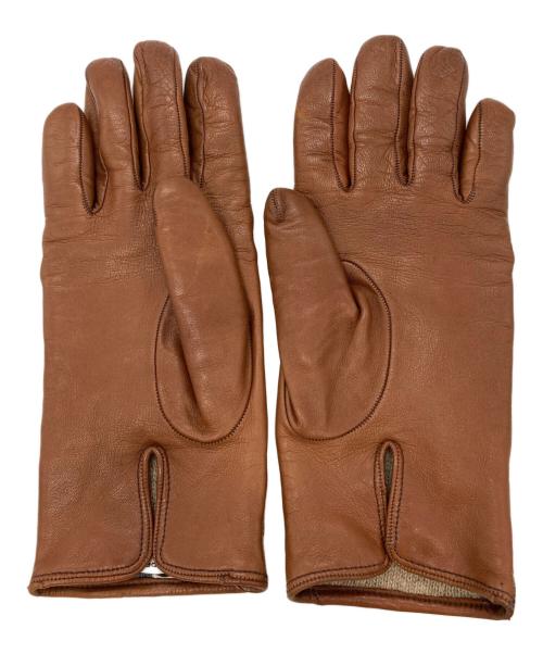 DRIES VAN NOTEN（ドリスヴァンノッテン）DRIES VAN NOTEN (ドリスヴァンノッテン) レザーグローブ ブラウンの古着・服飾アイテム