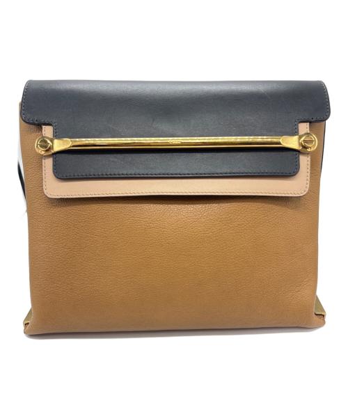 Chloe（クロエ）Chloe (クロエ) クレアチェーンショルダーバッグ ブラウンの古着・服飾アイテム