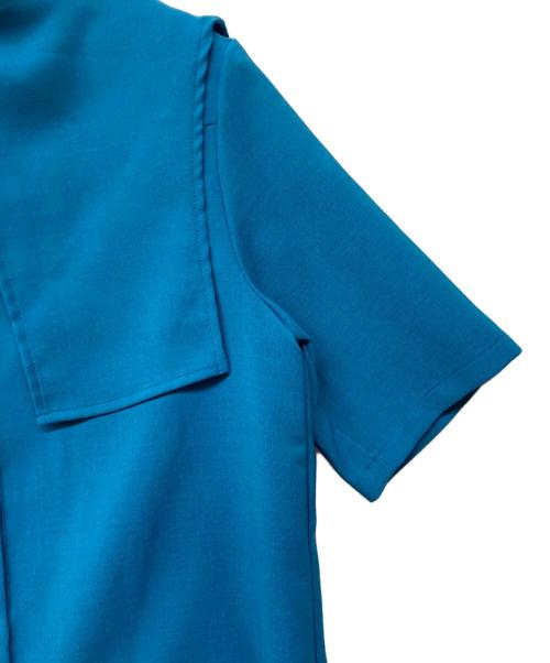 UNITED TOKYO（ユナイテッドトーキョー）UNITED TOKYO (ユナイテッドトーキョー) アシメケープブラウス ブルー サイズ:FREEの古着・服飾アイテム