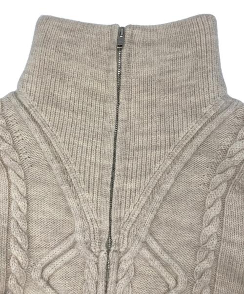 ISABEL MARANT（イザベルマラン）ISABEL MARANT (イザベルマラン) ジップニットカーディガン　CA0108-21H063I ベージュ サイズ:36の古着・服飾アイテム