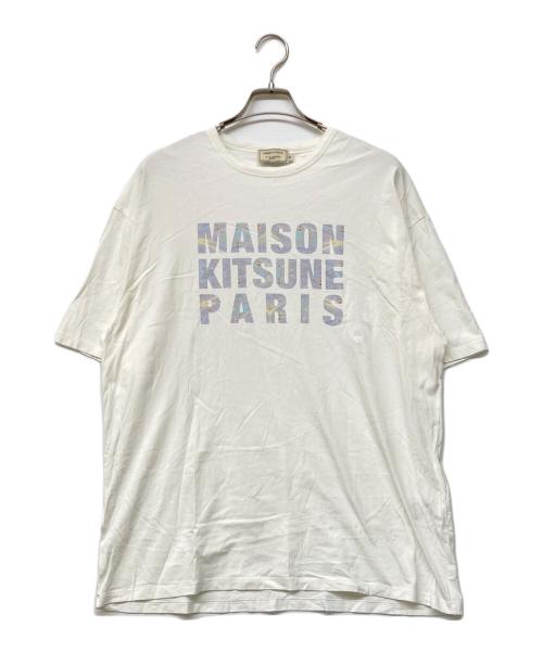 maison kitsune（メゾンキツネ）MAISON KITSUNE (メゾンキツネ) ロゴTシャツ ホワイト サイズ:Ｍの古着・服飾アイテム