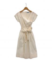 BLUMARINE（ブルマリン）の古着「ノースリーブフレアワンピース」｜ホワイト