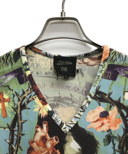 Jean Paul Gaultier FEMME（ジャンポールゴルチエ フェム）Jean Paul Gaultier FEMME (ジャンポールゴルチェフェム) ワンピース グリーン サイズ:40の古着・服飾アイテム