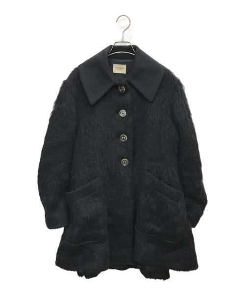 Yves Saint Laurent（イヴサンローラン）Yves Saint Laurent (イヴサンローラン) EDITION 24 ウールモヘアシャギーコート ブラック サイズ:36の古着・服飾アイテム