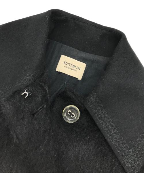Yves Saint Laurent（イヴサンローラン）Yves Saint Laurent (イヴサンローラン) EDITION 24 ウールモヘアシャギーコート ブラック サイズ:36の古着・服飾アイテム