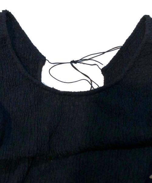 FRAY ID（フレイ アイディー）FRAY ID (フレイ アイディー) バックリボンカットコンビワンピース ブラック サイズ:1の古着・服飾アイテム