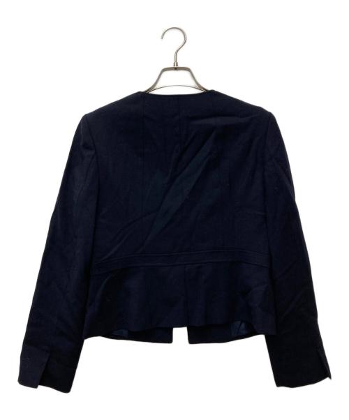 ANAYI（アナイ）ANAYI (アナイ) ウールジョーゼットクルーネックジャケット 102211-10-100-65-380 ネイビー サイズ:38の古着・服飾アイテム