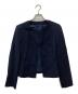 ANAYI（アナイ）の古着「ウールジョーゼットクルーネックジャケット 102211-10-100-65-380」｜ネイビー