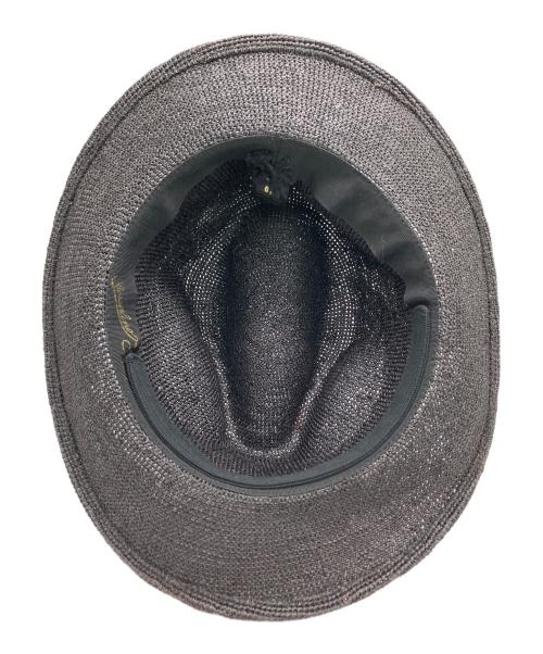 BORSALINO（ボルサリーノ）BORSALINO (ボルサリーノ) ストローハット ブラック サイズ:61の古着・服飾アイテム