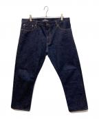 JAPAN BLUE JEANSジャパンブルージーンズ）の古着「ストレートモデル 14.8oz ハードデニム セルヴィッチ デニムパンツ」｜インディゴ