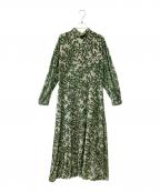 CLANEクラネ）の古着「フローレットオパールワンピース」｜グリーン