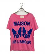 GUCCIグッチ）の古着「半袖カットソー」｜ピンク