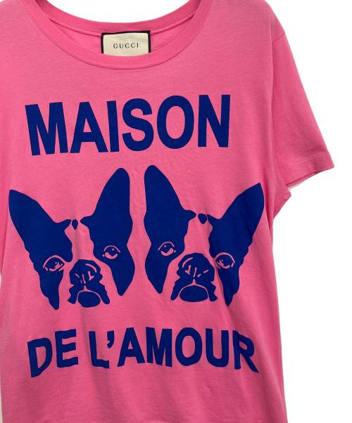 GUCCI（グッチ）GUCCI (グッチ) 半袖カットソー ピンク サイズ:ＸＸＳの古着・服飾アイテム