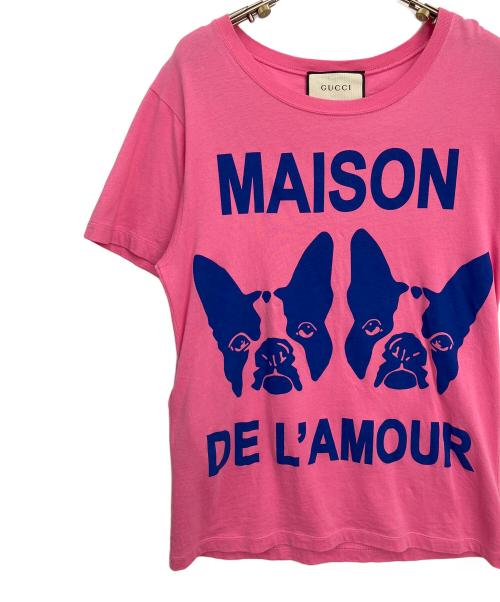 GUCCI（グッチ）GUCCI (グッチ) 半袖カットソー ピンク サイズ:ＸＸＳの古着・服飾アイテム
