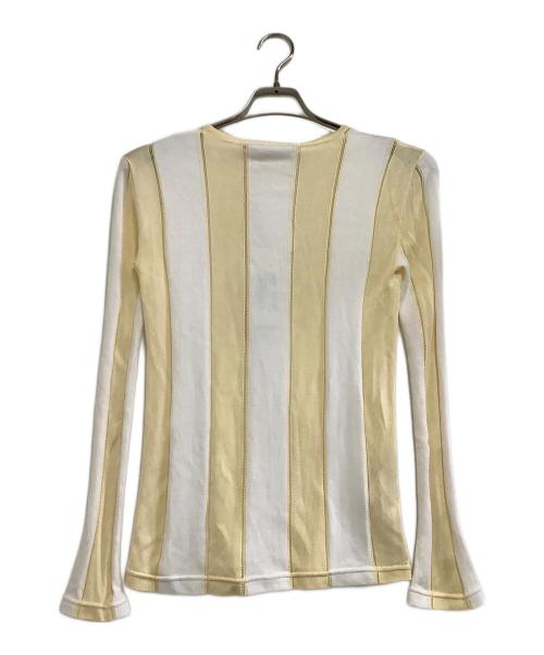 MARNI（マルニ）MARNI (マルニ) White Striped sweater ホワイト×ベージュ サイズ:３６の古着・服飾アイテム