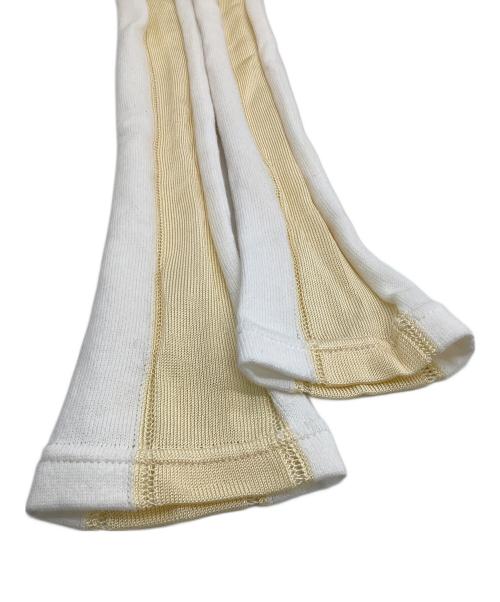 MARNI（マルニ）MARNI (マルニ) White Striped sweater ホワイト×ベージュ サイズ:３６の古着・服飾アイテム