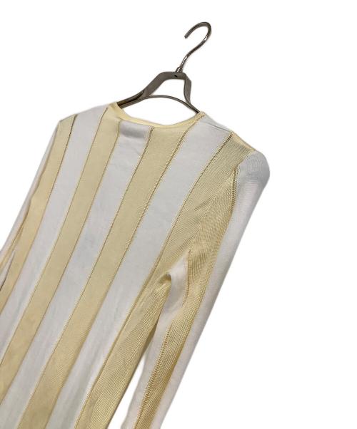 MARNI（マルニ）MARNI (マルニ) White Striped sweater ホワイト×ベージュ サイズ:３６の古着・服飾アイテム