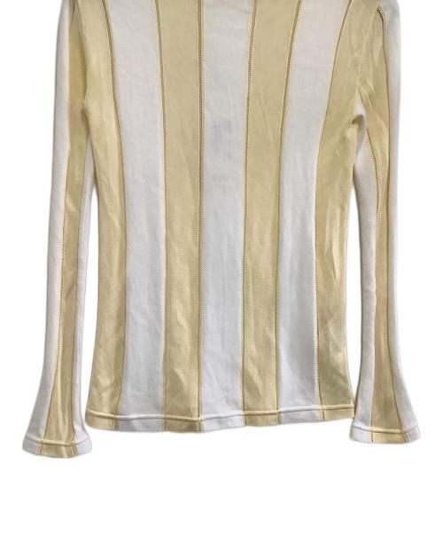 MARNI（マルニ）MARNI (マルニ) White Striped sweater ホワイト×ベージュ サイズ:３６の古着・服飾アイテム