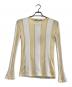 MARNI（マルニ）の古着「White Striped sweater」｜ホワイト×ベージュ