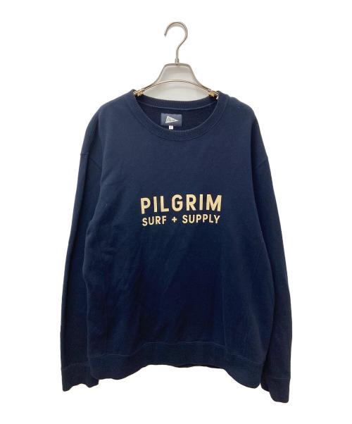 Pilgrim（ピルグリム）Pilgrim (ピルグリム) ロゴプリントスウェット 36-13-0010-375 ネイビー サイズ:Lの古着・服飾アイテム