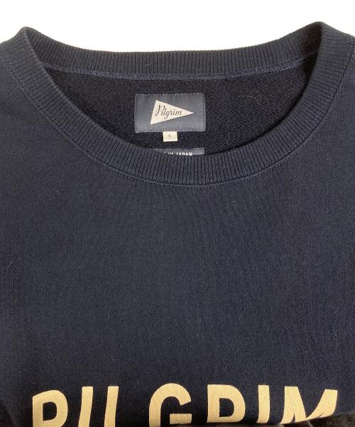 Pilgrim（ピルグリム）Pilgrim (ピルグリム) ロゴプリントスウェット 36-13-0010-375 ネイビー サイズ:Lの古着・服飾アイテム