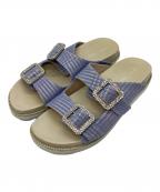 Odette e Odileオデットエオディール）の古着「ビジューダブルベルト サンダル15」｜ベージュ