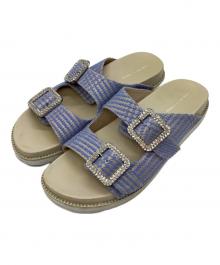 Odette e Odile（オデットエオディール）の古着「ビジューダブルベルト サンダル15」｜ベージュ