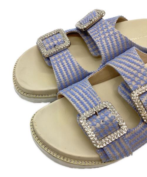 Odette e Odile（オデットエオディール）Odette e Odile (オデットエオディール) ビジューダブルベルト サンダル15 ベージュ サイズ:37の古着・服飾アイテム