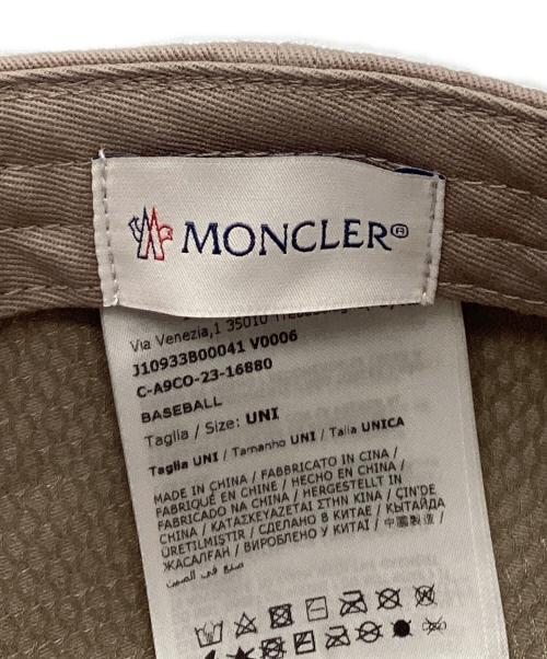 MONCLER（モンクレール）MONCLER (モンクレール) Logo baseball cap ベージュ サイズ:UNIの古着・服飾アイテム