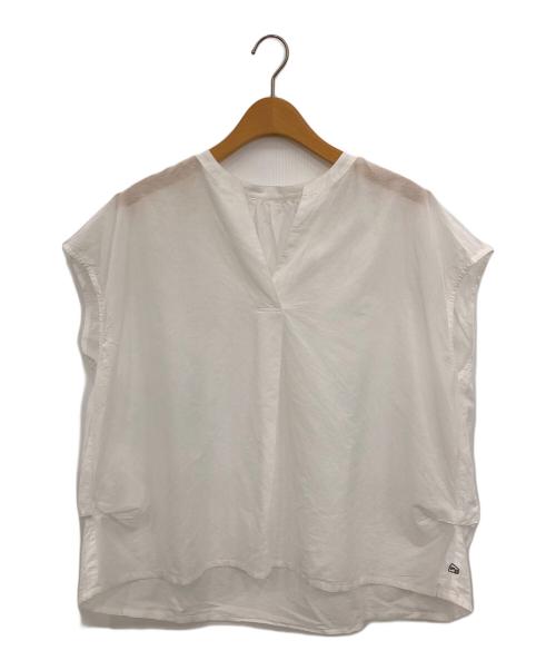 HUIS.（ハウス）HUIS. (ハウス) コットンリネンフレンチスリーブ ホワイト サイズ:Fの古着・服飾アイテム