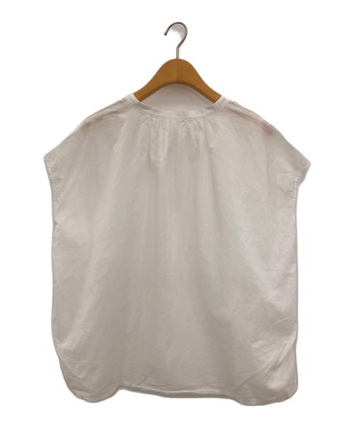 HUIS.（ハウス）HUIS. (ハウス) コットンリネンフレンチスリーブ ホワイト サイズ:Fの古着・服飾アイテム
